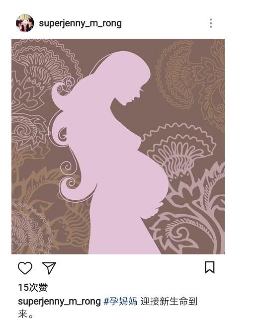 马蓉晒孕照 社交网上发文上载一张孕妇卡通图像